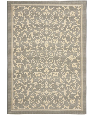 Safavieh Courtyard Cy2098 Gray And Natural 5'3" X 7'7" Outdoor Area Rug