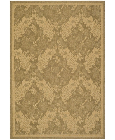 Safavieh Courtyard Cy6582 Gold And Natural 6'7" X 9'6" Sisal Weave Outdoor Area Rug