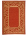 SAFAVIEH COURTYARD CY2965 RED AND NATURAL 5'3" X 7'7" OUTDOOR AREA RUG