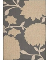SAFAVIEH COURTYARD CY7321 ANTHRACITE AND BEIGE 6'7" X 9'6" SISAL WEAVE OUTDOOR AREA RUG