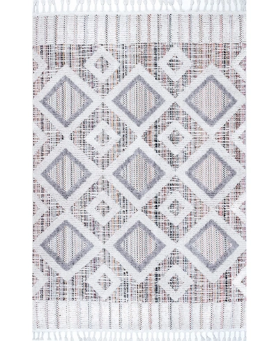 Nuloom Lorden Theola Geometric High-low Pink 5'3" X 7'7" Area Rug