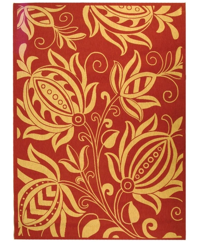 Safavieh Courtyard Cy2961 Red And Natural 2'7" X 5' Outdoor Area Rug