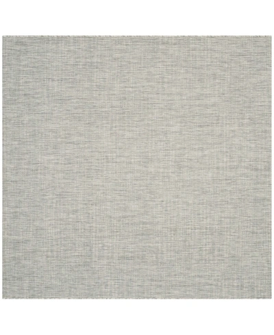 Safavieh Courtyard Cy8576 Gray And Turquoise 6'7" X 6'7" Sisal Weave Square Outdoor Area Rug