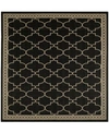 SAFAVIEH COURTYARD CY5142 BLACK AND BEIGE 7'10" X 7'10" SISAL WEAVE SQUARE OUTDOOR AREA RUG