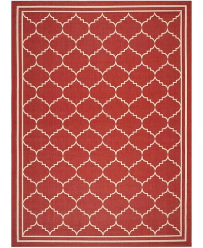 Safavieh Courtyard Cy6889 Red And Beige 9' X 12' Sisal Weave Outdoor Area Rug