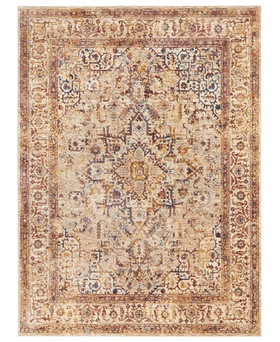 Km Home Taza Heriz 7' 10" X 9' 10" Area Rug In Beige