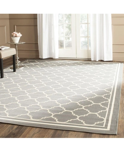 Safavieh Courtyard Cy6918 Anthracite And Beige 8' X 11' Sisal Weave Outdoor Area Rug In Black