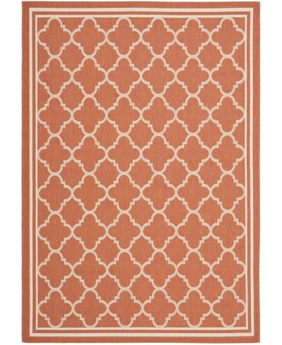 Safavieh Courtyard Cy6918 Terracotta And Bone 5'3" X 7'7" Sisal Weave Outdoor Area Rug In Red