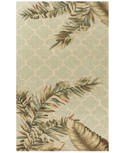 Kas Sparta Tropical Mosaic 3153 Sage 5'6" Round Area Rug