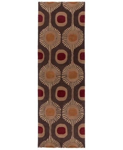 Surya Forum Fm-7170 Dark Brown 3' X 12' Runner Area Rug