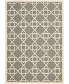 SAFAVIEH COURTYARD CY6032 GRAY AND BEIGE 8' X 11' OUTDOOR AREA RUG