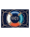 Liora Manne Frontporch Ahoy 2'6" X 4' Outdoor Area Rug In Navy