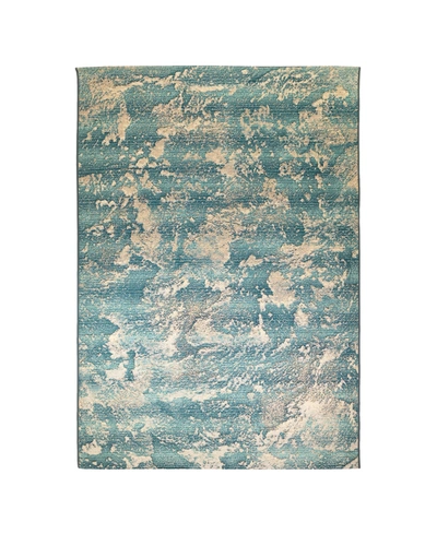 Liora Manne Marina Stormy 4'10" X 7'6" Outdoor Area Rug In Turquoise
