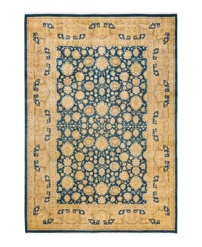 Adorn Hand Woven Rugs Mogul M1422 6'4" X 9'1" Area Rug In Blue