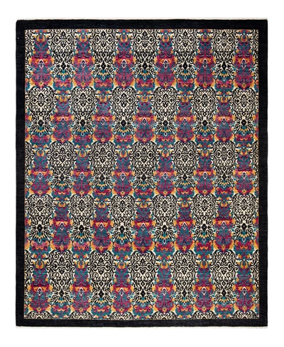 Adorn Hand Woven Rugs Suzani M1683 8' X 10' Area Rug In Black
