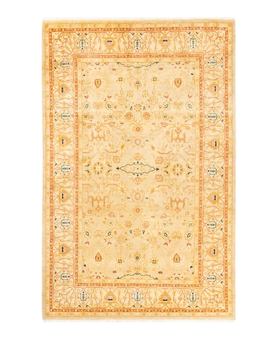 Adorn Hand Woven Rugs Mogul M1422 6'1" X 9'7" Area Rug In Yellow