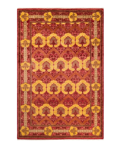 Adorn Hand Woven Rugs Arts Crafts M1710 5'10" X 8'10" Area Rug In Red