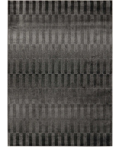 Long Street Looms Atilier Ati05 Onyx 7'10" X 10'6" Area Rug In Smoke