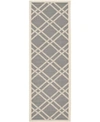 SAFAVIEH COURTYARD CY6923 ANTHRACITE AND BEIGE 2'3" X 10' SISAL WEAVE RUNNER OUTDOOR AREA RUG