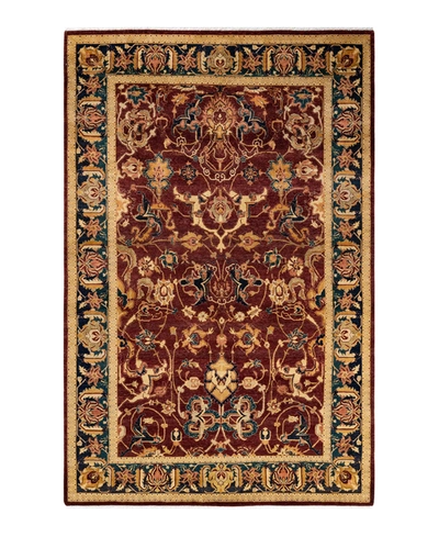 Adorn Hand Woven Rugs Mogul M1462 6'1" X 9'6" Area Rug In Red