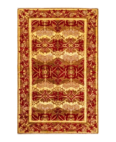 Adorn Hand Woven Rugs Arts Crafts M1641 4'10" X 7'9" Area Rug In Yellow