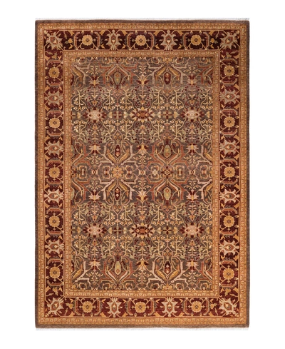 Adorn Hand Woven Rugs Mogul M1521 6'1" X 8'10" Area Rug In Brown
