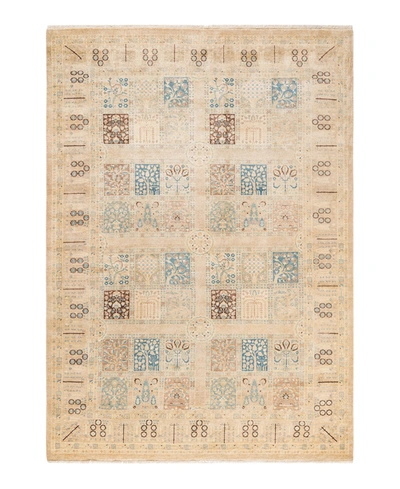 Adorn Hand Woven Rugs Mogul M1494 6'3" X 9'1" Area Rug In Ivory