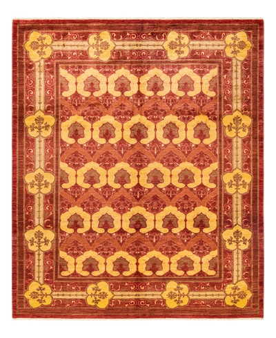 Adorn Hand Woven Rugs Arts Crafts M1566 7'10" X 9'5" Area Rug In Red