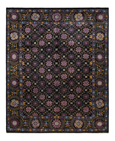 Adorn Hand Woven Rugs Suzani M1647 8'2" X 10'2" Area Rug In Black