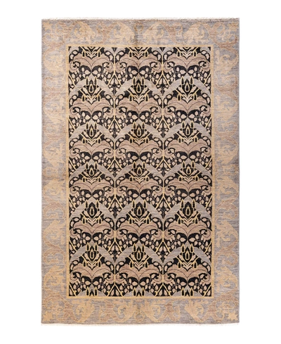 Adorn Hand Woven Rugs Arts Crafts M1661 5'10" X 9'3" Area Rug In Black