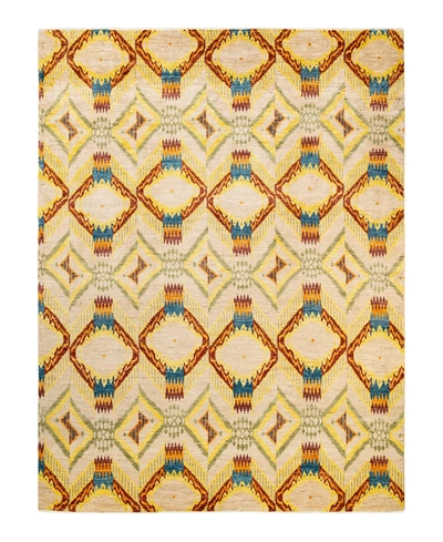 Adorn Hand Woven Rugs Modern M1740 9'1" X 12'4" Area Rug In Yellow
