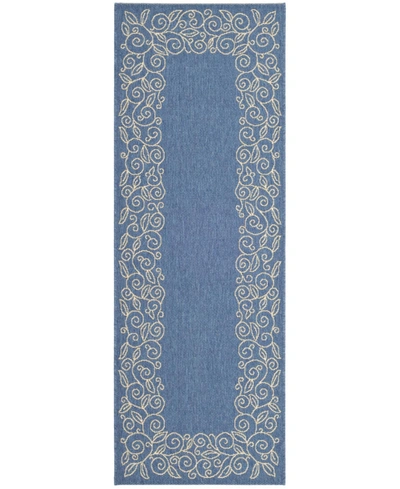 Safavieh Courtyard Cy5139 Blue And Beige 9' X 12' Outdoor Area Rug