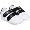 GIVENCHY BABBUCCE BIANCHE IN PELLE CON VELCRO,H9902910B