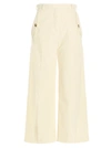 Kenzo Flared Cropped Pants In Beige