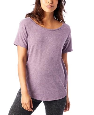 Alternative Apparel Women's The Backstage T-shirt In Vintage-like Iris