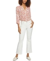 Nydj Fiona Court Slim Ankle Flare Jeans In Vanilla