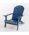 Noble House Hanlee Folding Adirondack Chair In Navy