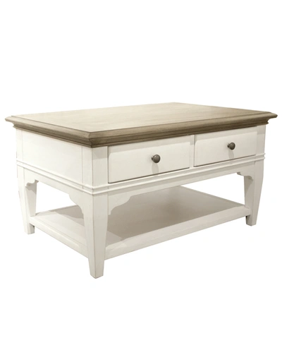 Furniture Myra Small Leg Cocktail Table In Off-white
