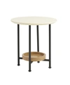 Madison Park Beaumont End Table In White/natural