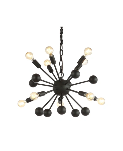 Jonathan Y Orbit 10-light Adjustable Modern Industrial Sputnik Led Chandelier In Black