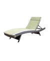 NOBLE HOUSE SALEM OUTDOOR CHAISE LOUNGE WITH STRIPE CUSHION