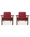 Noble House Bradden Set Of 2 Club Chairs In Red