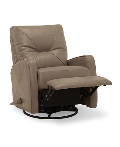 Furniture Finchley Leather Swivel Rocker Recliner In Dune (special Order)