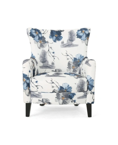 Noble House Arabella Club Chair In White Floral