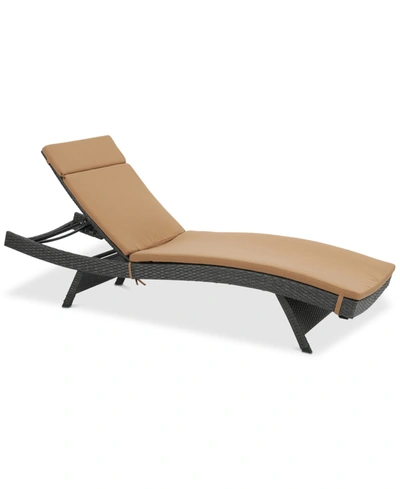 Noble House Malibu Outdoor Chaise Lounge In Grey