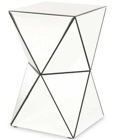 Noble House Kalin Mirrored Side Table In Clear