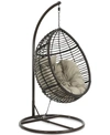 Noble House Logan Outdoor Basket Chair In Khaki