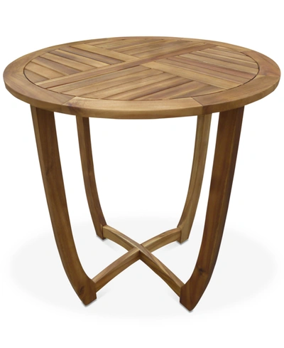 Noble House Darra Outdoor Round Accent Table In Wood
