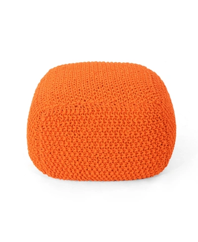 Noble House Hollis Ottoman In Orange