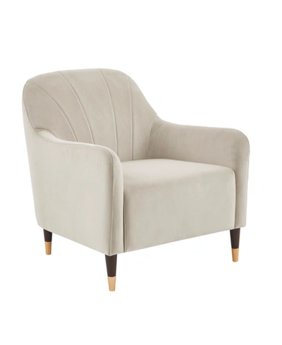 Madison Park Sorella Curved Back Accent Chair In Cream